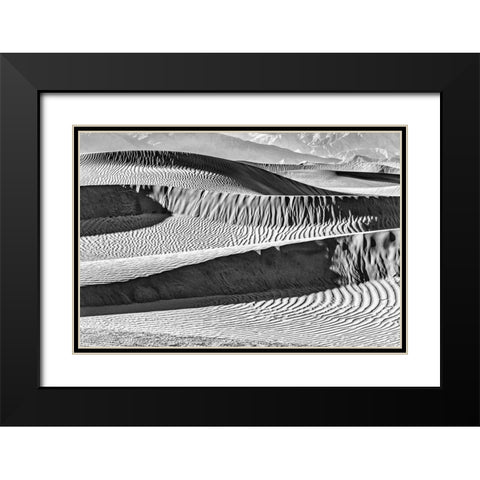 Mesquite Dunes-Death Valley National Park-California Black Modern Wood Framed Art Print with Double Matting by Ford, John