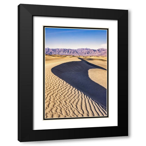 Mesquite Dunes-Death Valley National Park-California Black Modern Wood Framed Art Print with Double Matting by Ford, John