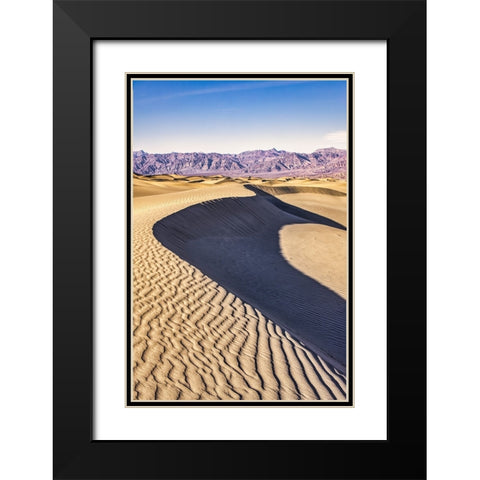 Mesquite Dunes-Death Valley National Park-California Black Modern Wood Framed Art Print with Double Matting by Ford, John