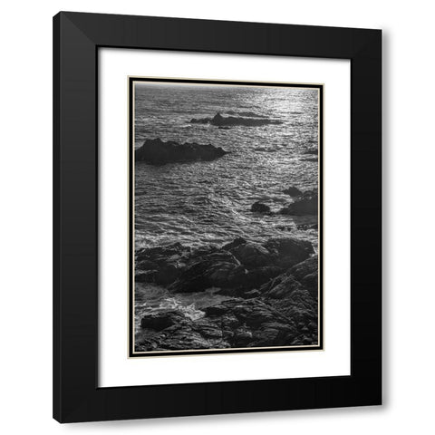 China Cove-Point Lobos-California Black Modern Wood Framed Art Print with Double Matting by Ford, John