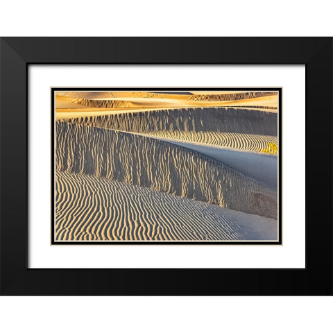 Mesquite Dunes-Death Valley National Park-California Black Modern Wood Framed Art Print with Double Matting by Ford, John
