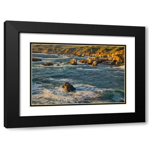 Garapata Beach-Carmel by the Sea-California Black Modern Wood Framed Art Print with Double Matting by Ford, John