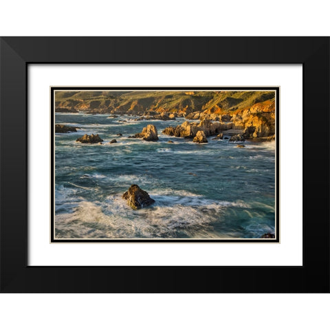 Garapata Beach-Carmel by the Sea-California Black Modern Wood Framed Art Print with Double Matting by Ford, John