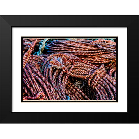 California-USA-Crescent City-Crescent City Marina Black Modern Wood Framed Art Print with Double Matting by Restuccia, Joe III