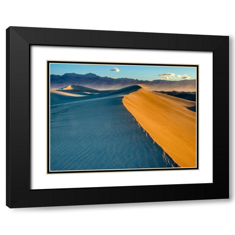 California Death Valley National Park-Mesquite Flat Sand Dunes Black Modern Wood Framed Art Print with Double Matting by Wild, Jamie and Judy