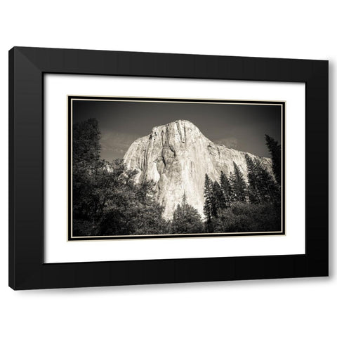 El Capitan-Yosemite Valley-Yosemite National Park-California-USA Black Modern Wood Framed Art Print with Double Matting by Bishop, Russ