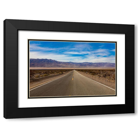 Road in Death Valley National Park-California Black Modern Wood Framed Art Print with Double Matting by Day, Richard and Susan