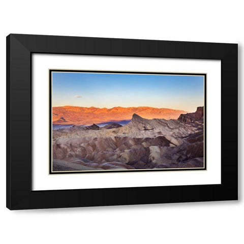 Zabriskie Point in Death Valley National Park-California Black Modern Wood Framed Art Print with Double Matting by Day, Richard and Susan