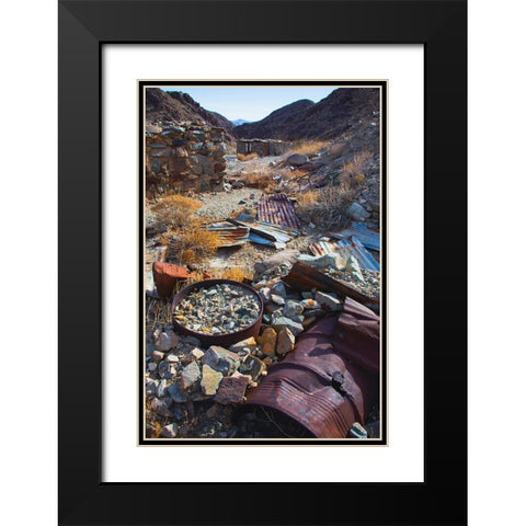 Brooklyn Mine Road- Old Dale Mining District- Mojave Desert- California Black Modern Wood Framed Art Print with Double Matting by Muench, Zandria
