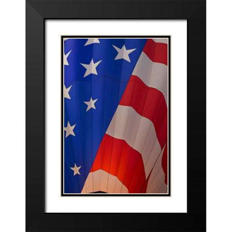 CO, Colorado Springs, A hot air balloon inflates Black Modern Wood Framed Art Print with Double Matting by Grall, Don
