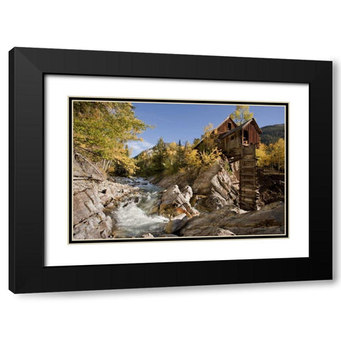 CO, Gunnison NF The landmark Crystal Mill Black Modern Wood Framed Art Print with Double Matting by Grall, Don