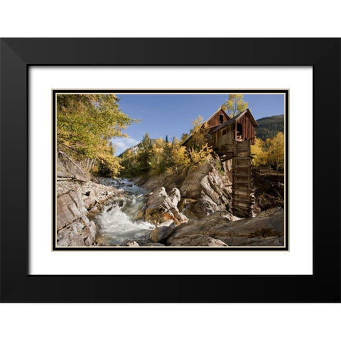 CO, Gunnison NF The landmark Crystal Mill Black Modern Wood Framed Art Print with Double Matting by Grall, Don
