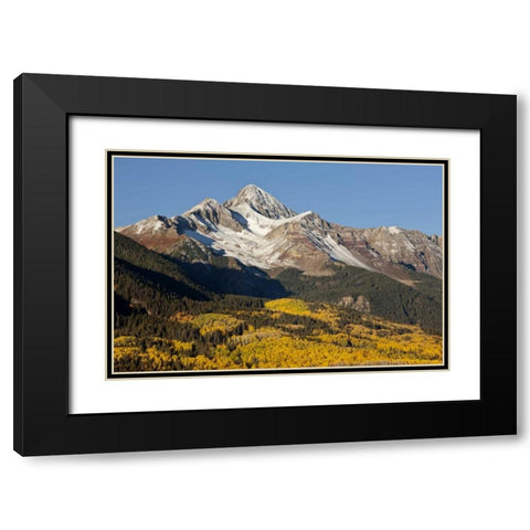 Colorado, San Juan Mts Wilson Peak in autumn Black Modern Wood Framed Art Print with Double Matting by Grall, Don