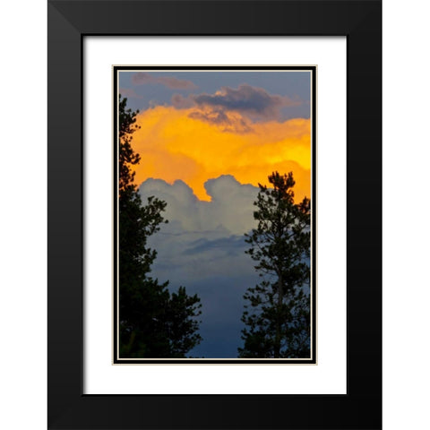CO, Frisco Thunderstorm over the Rocky Mts Black Modern Wood Framed Art Print with Double Matting by Lord, Fred