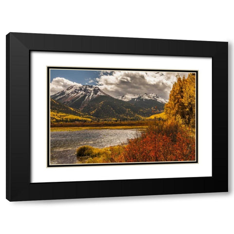 Colorado Autumn landscape in San Juan Mountains Black Modern Wood Framed Art Print with Double Matting by Illg, Cathy and Gordon