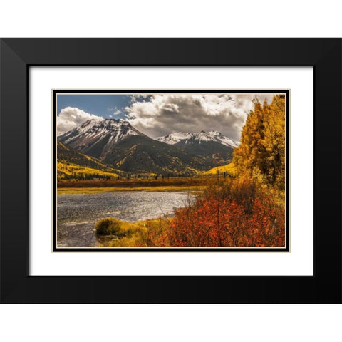 Colorado Autumn landscape in San Juan Mountains Black Modern Wood Framed Art Print with Double Matting by Illg, Cathy and Gordon