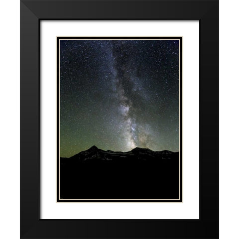 USA, Colorado Milky Way in night sky Black Modern Wood Framed Art Print with Double Matting by Paulson, Don