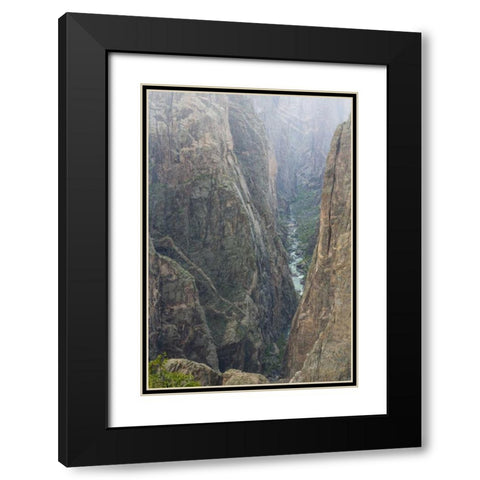 Colorado, Gunnison NP Scenic in Black Canyon Black Modern Wood Framed Art Print with Double Matting by Paulson, Don