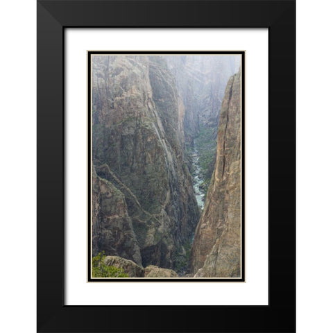 Colorado, Gunnison NP Scenic in Black Canyon Black Modern Wood Framed Art Print with Double Matting by Paulson, Don