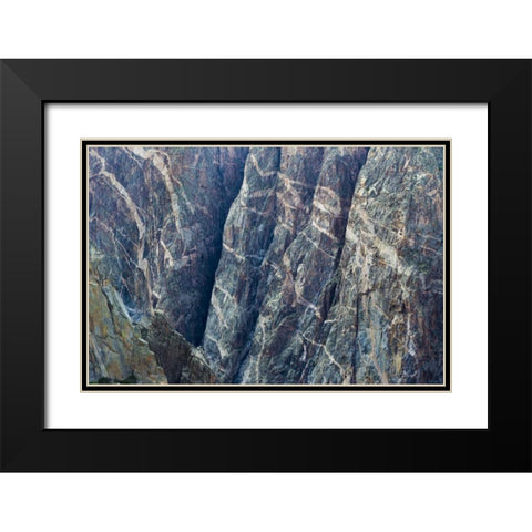 Colorado, Gunnison NP Scenic of Black Canyon Black Modern Wood Framed Art Print with Double Matting by Paulson, Don