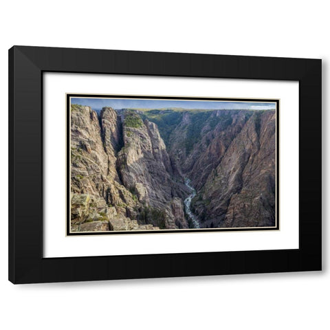 Colorado, Gunnison NP Scenic in Black Canyon Black Modern Wood Framed Art Print with Double Matting by Paulson, Don