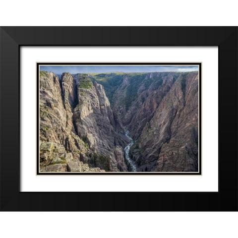 Colorado, Gunnison NP Scenic in Black Canyon Black Modern Wood Framed Art Print with Double Matting by Paulson, Don