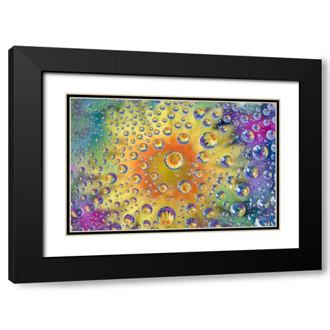Colorado, Lafayette Abstract Water bubbles Black Modern Wood Framed Art Print with Double Matting by Bush, Marie