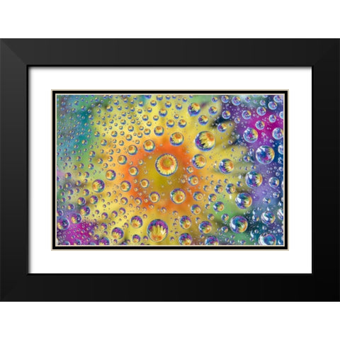 Colorado, Lafayette Abstract Water bubbles Black Modern Wood Framed Art Print with Double Matting by Bush, Marie