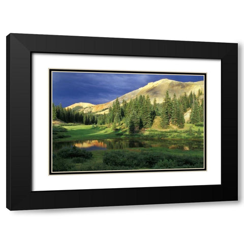 USA, Colorado Red Mountain at sunset Black Modern Wood Framed Art Print with Double Matting by Rotenberg, Nancy