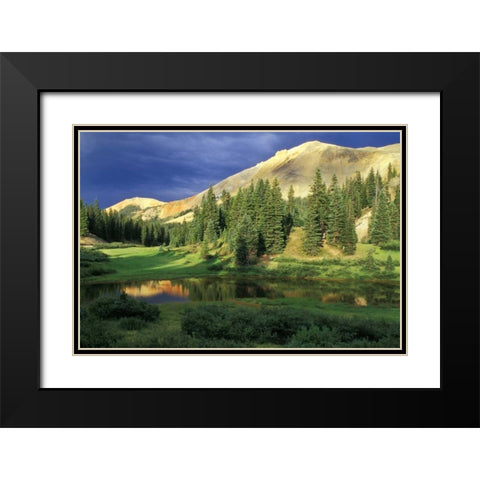 USA, Colorado Red Mountain at sunset Black Modern Wood Framed Art Print with Double Matting by Rotenberg, Nancy