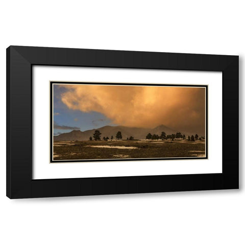 USA, Colorado, South Park A cloudy winter sunset Black Modern Wood Framed Art Print with Double Matting by Grall, Don