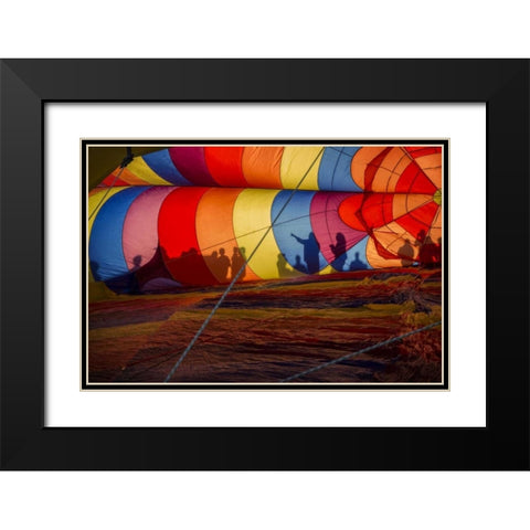 CO, Colorado Springs Hot air balloon Festival Black Modern Wood Framed Art Print with Double Matting by Grall, Don