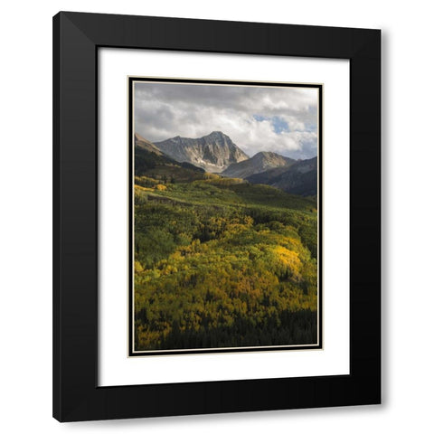 USA, Colorado Sunset on Capitol Peak and valley Black Modern Wood Framed Art Print with Double Matting by Grall, Don