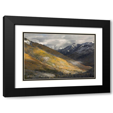 CO, San Juan Mts Red Mountain Pass after snow Black Modern Wood Framed Art Print with Double Matting by Grall, Don