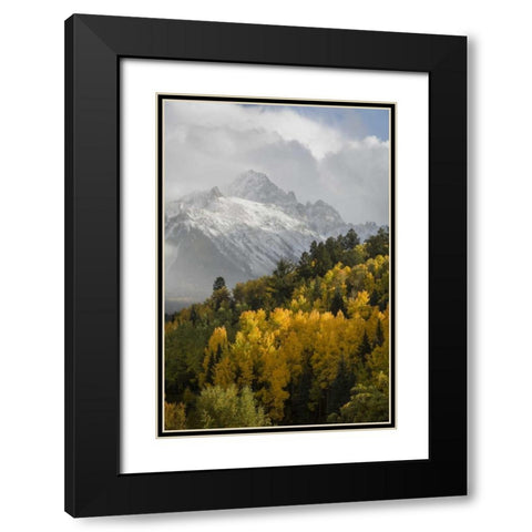 Colorado, Sneffels Range Mt Sneffels at sunset Black Modern Wood Framed Art Print with Double Matting by Grall, Don