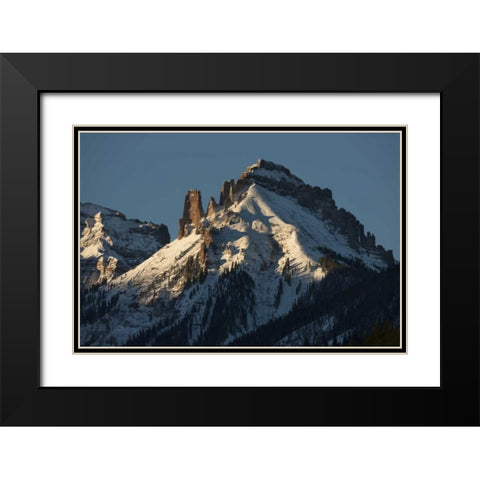 Colorado, Uncompahgre NF Sunrise on Turret Ridge Black Modern Wood Framed Art Print with Double Matting by Grall, Don