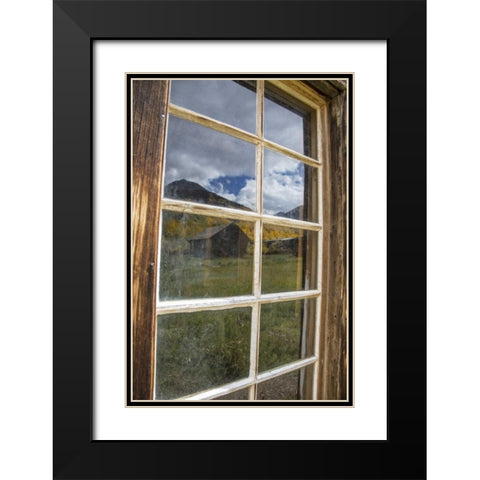 CO, Ashcroft Abandoned mining cabin window Black Modern Wood Framed Art Print with Double Matting by Grall, Don