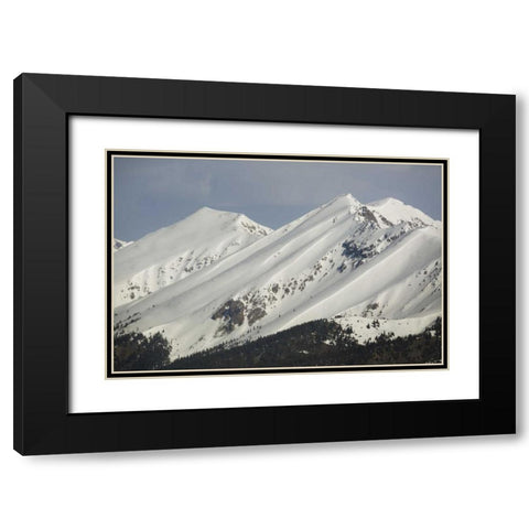 Colorado Fresh spring snow coats Sawatch Range Black Modern Wood Framed Art Print with Double Matting by Grall, Don