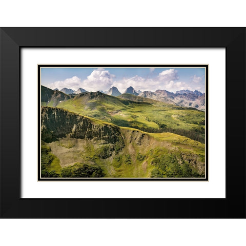 USA-Colorado-San Juan National Forest Overview of San Juan Mountains landscape Black Modern Wood Framed Art Print with Double Matting by Jaynes Gallery