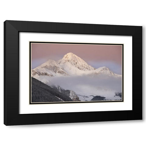USA-Colorado-Uncompahgre National Forest Autumn sunrise on Wilson Peak Black Modern Wood Framed Art Print with Double Matting by Jaynes Gallery