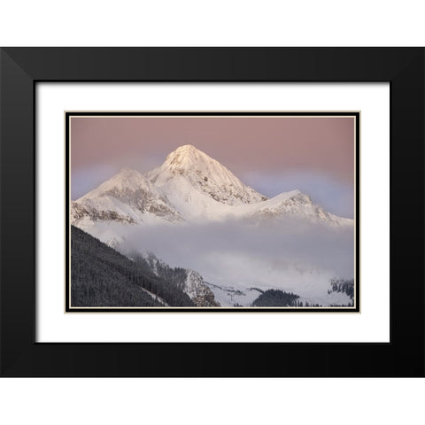 USA-Colorado-Uncompahgre National Forest Autumn sunrise on Wilson Peak Black Modern Wood Framed Art Print with Double Matting by Jaynes Gallery