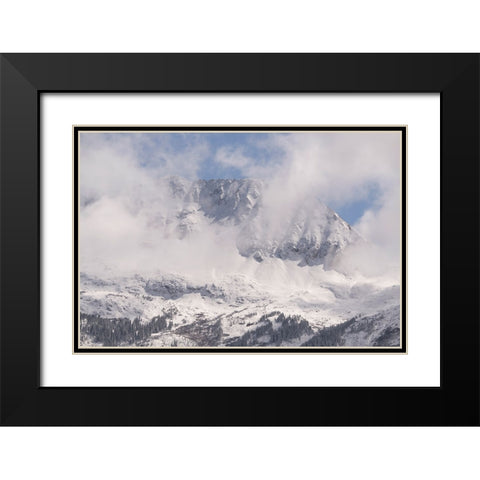 USA-Colorado-Uncompahgre National Forest San Juan Mountains after an autumn snowfall Black Modern Wood Framed Art Print with Double Matting by Jaynes Gallery