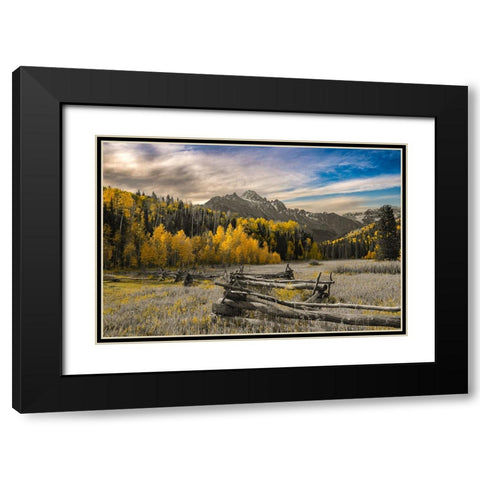 Mount Sneffels Black Modern Wood Framed Art Print with Double Matting by Theodore, George and Marilu