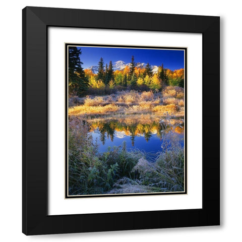 Wilson Peak near Telluride in the Colorado Rocky Mountains Black Modern Wood Framed Art Print with Double Matting by SMO
