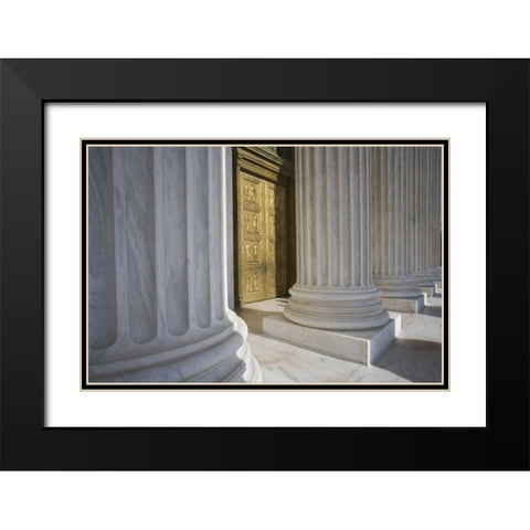 Washington DC, Supreme Court Building Black Modern Wood Framed Art Print with Double Matting by Flaherty, Dennis