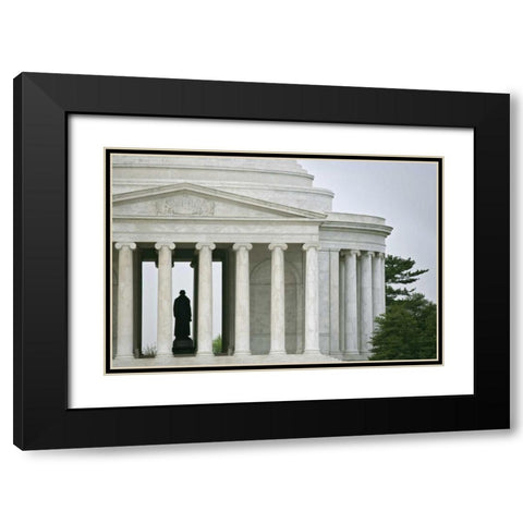 Washington DC, The Thomas Jefferson Memorial Black Modern Wood Framed Art Print with Double Matting by Flaherty, Dennis