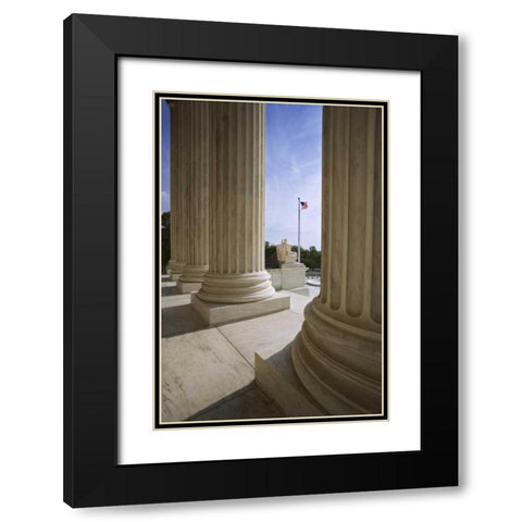 Washington DC, Supreme Court Building Black Modern Wood Framed Art Print with Double Matting by Flaherty, Dennis