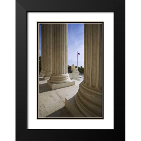 Washington DC, Supreme Court Building Black Modern Wood Framed Art Print with Double Matting by Flaherty, Dennis