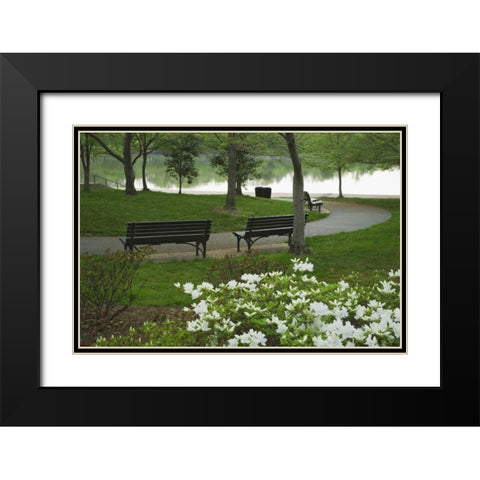 Washington DC, Franklin D Roosevelt Memorial Black Modern Wood Framed Art Print with Double Matting by Flaherty, Dennis