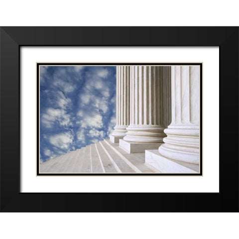 Washington DC, US Supreme Court building Black Modern Wood Framed Art Print with Double Matting by Flaherty, Dennis